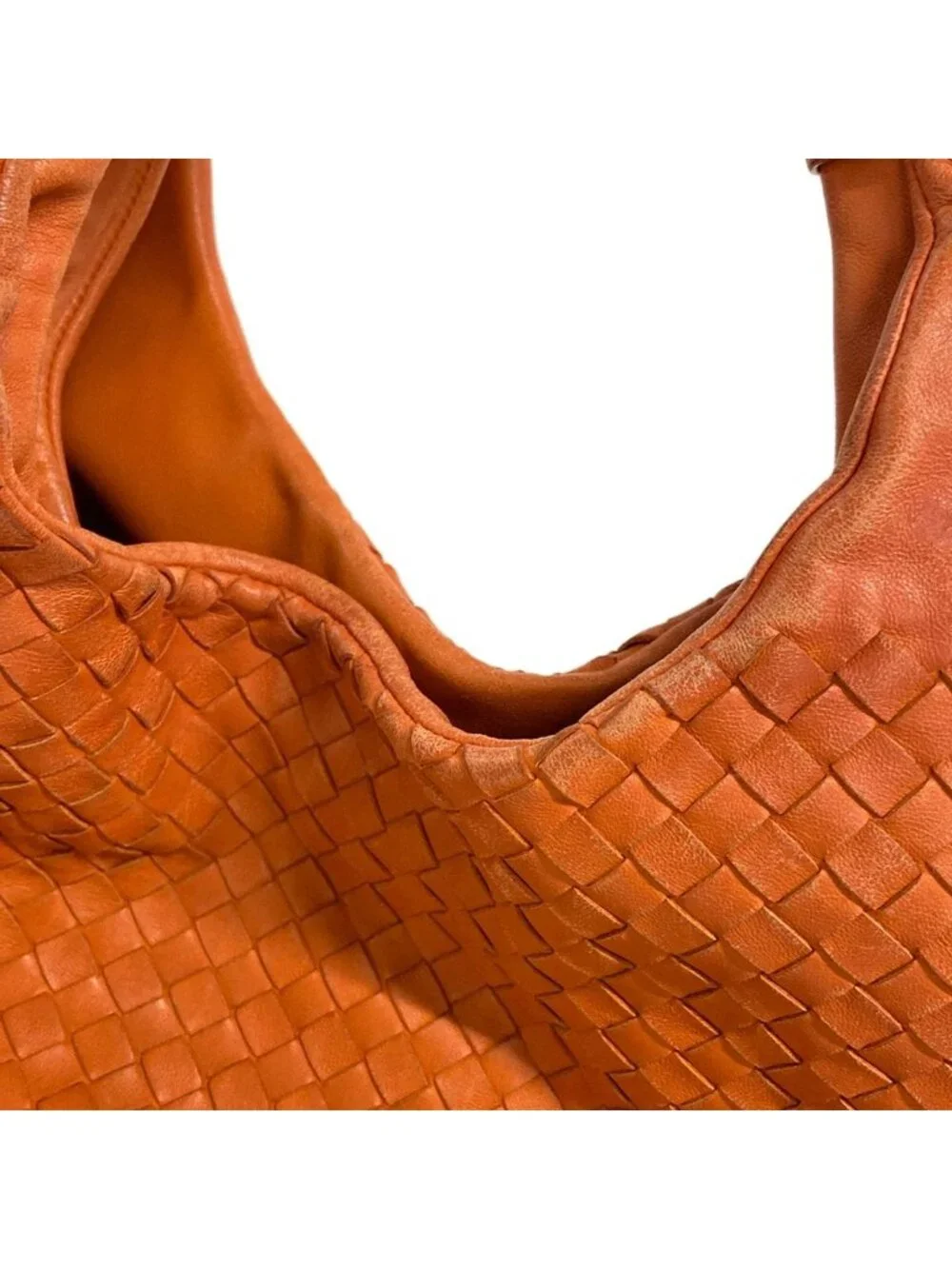 Bottega Veneta Tote Midi Amcampana Orange Leather
